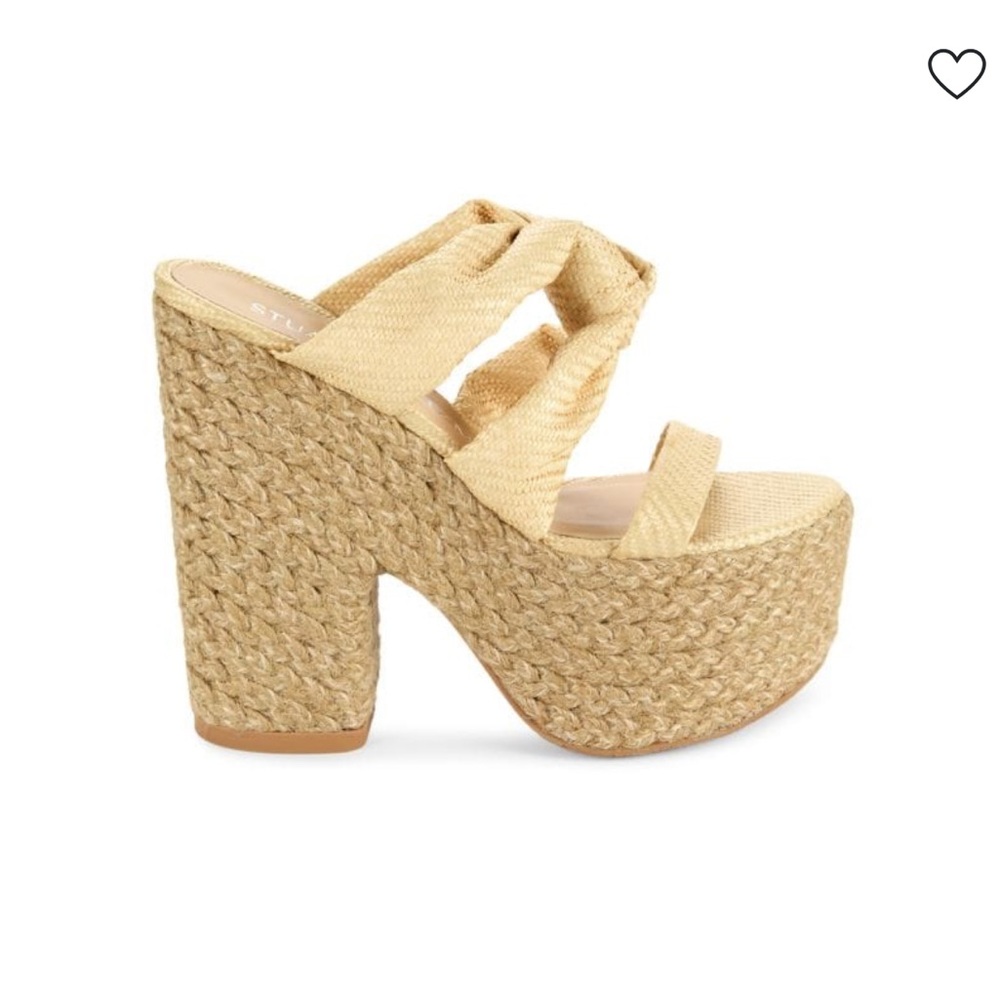 STUART WEITZMAN 140MM Playa Sohigh Knot Platform Sandals size 40